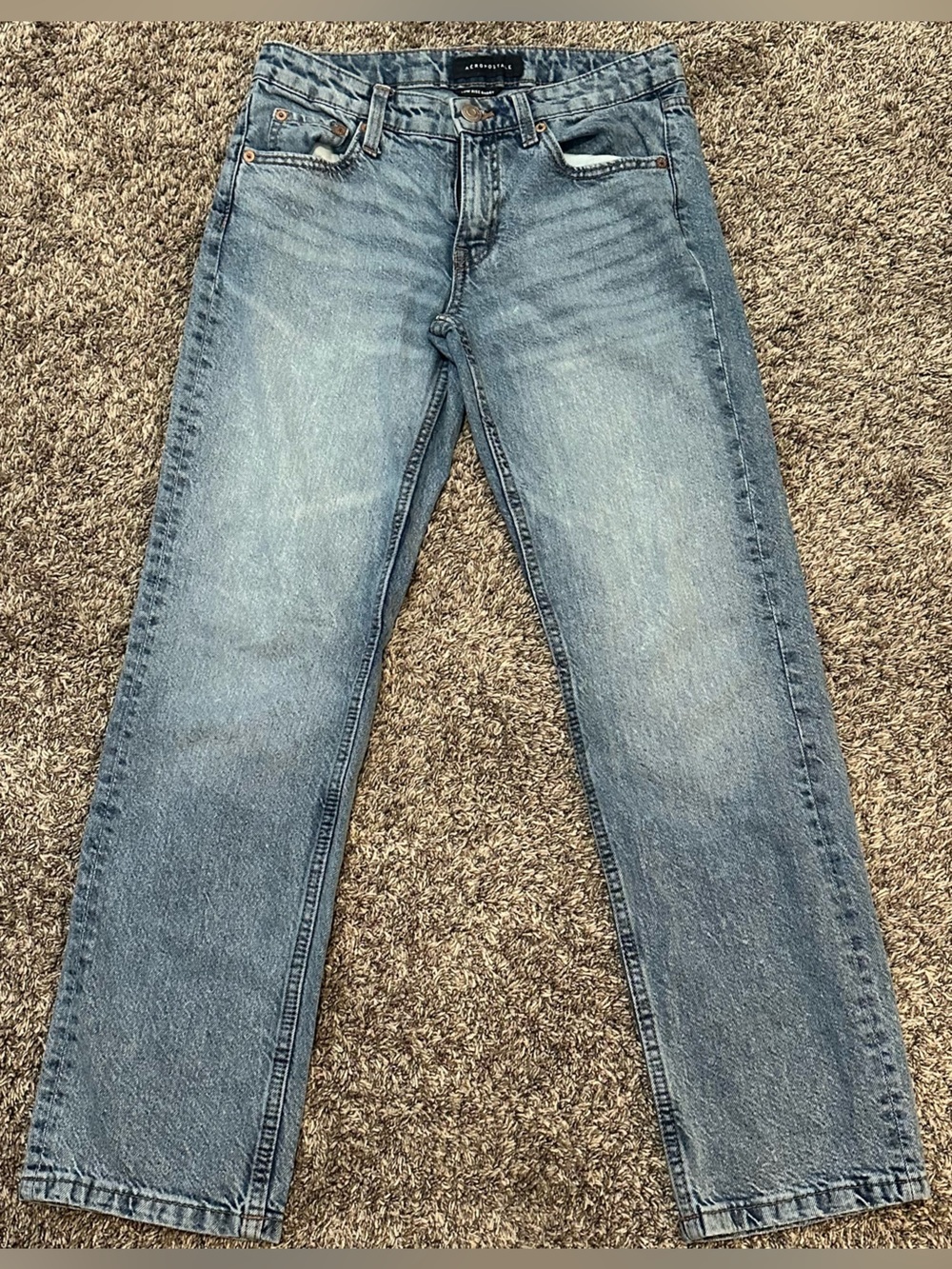 Aeropostale Light Blue low rise, baggy Leg Jeans sz 0